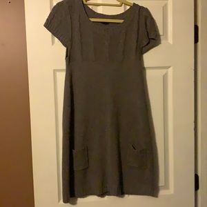 Gray short sleeve sweater dress